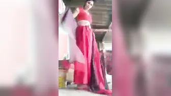 Sweet Dehati Bhabhi Doing Hot Striptease For Lover In Village