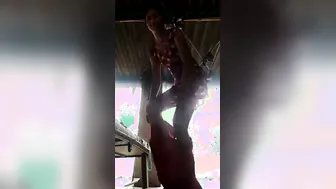 Sweet Dehati Bhabhi Doing Hot Striptease For Lover In Village