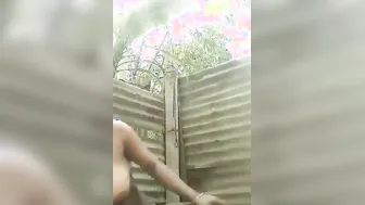 Frustrated Bhabhi Rubbing Chut Wildly Outdoors Alone