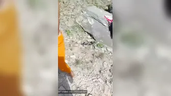 White Boob Desi Babe Flashing Tits Outdoor Mango Grove