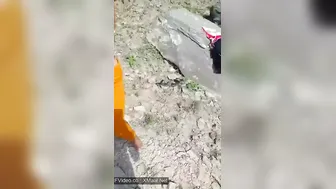 White Boob Desi Babe Flashing Tits Outdoor Mango Grove