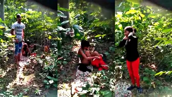 Young Lovers Caught Banging Outdoor By Nosy Village Uncles
