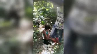 Young Lovers Caught Banging Outdoor By Nosy Village Uncles