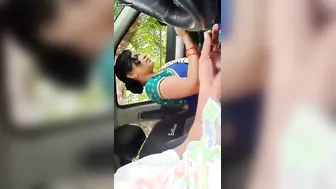 Hindi Maid Slurping Lund Deep In Car After Market Run