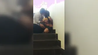 Booby Bhabhi Staircase Sex Caught Cam Pounding Wildly