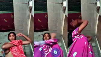 Cute Indian Babe Flashing Juicy Boobs While Changing Salwar Kamar