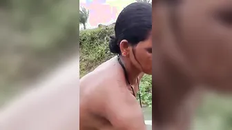 Guy Filming Bhabhi's Topless Bath With Soap And Wet Curves