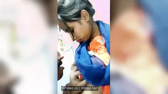 Office Boss Sucking Staff Babe's Boobs During Lunch Break