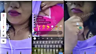 Tango Bhabhi Squeezing Massive Boobs For Desi Fans Live Show