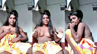 Shy Desi Village Girl Lifting Kurti Exposing Juicy Boobs On Cam