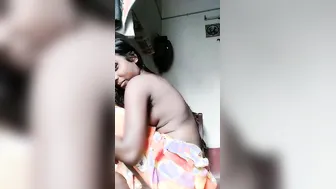 Shy Desi Village Girl Lifting Kurti Exposing Juicy Boobs On Cam