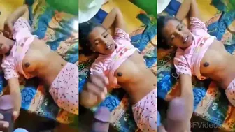 Didi Squeezing Boobs While Stroking Bhai's Throbbing Lund Tight