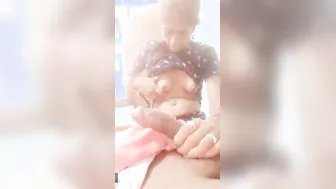 Slim Bhabhi Jerking Lund While Flashing Perky Boobs