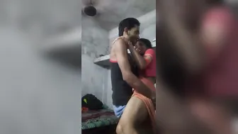 Slim Gaon Ki Bhabhi Bouncing On Lund Standing By Kitchen Stove