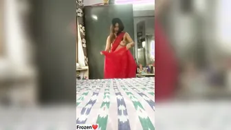 Cute Desi Gf Teasing Nipples Dropping Saree At Home