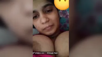 Horny Punjabi Babe Flashing Huge Melons On Whatsapp Video Call