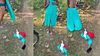 Dehati Babe Caught Topless Sweaty Post Wild Outdoor Bang