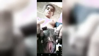 Dehati Ladki Flashing Bushy Chut On Video Call