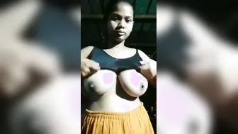 Dehati Village Girl Jiggling Huge Boobs In Mud Hut Corner