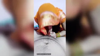 Cute Bhabhi Slurping Hubby's Laal Mota Dick Eagerly