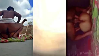 Bhabhi Deepthroats Then Fucks Wildly On Terrace After Dark