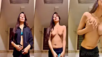 Booby Fsi Girl Pinching Nipples Pussy Rubbing Closeup Cam