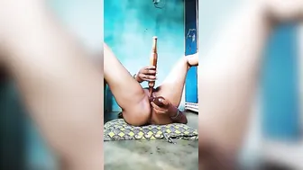 Desi Bhabhi Stuffing Pussy And Ass With Thick Toys At Home