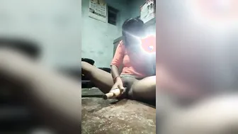 Desi Babe Thrusting Wooden Roti Roller Deep In Wet Pussy