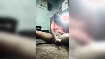 Desi Babe Thrusting Wooden Roti Roller Deep In Wet Pussy