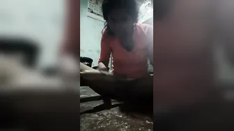 Desi Babe Thrusting Wooden Roti Roller Deep In Wet Pussy