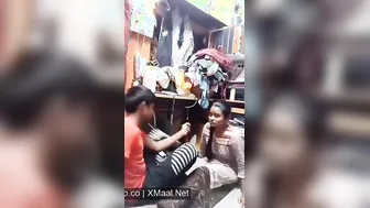 Tailor Squeezing Pressing Sucking Juicy Desi Boobs In Shop