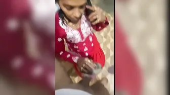 Desi Housemaid Sucking Owner's Lund Behind Kitchen Door