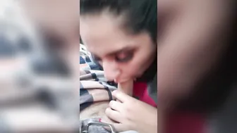 Desi Secretry Slurping Manager's Dick In Car Seat Slobber