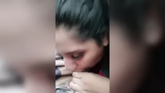 Desi Secretry Slurping Manager's Dick In Car Seat Slobber