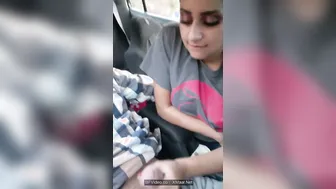 Desi Secretry Slurping Manager's Dick In Car Seat Slobber