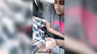 Desi Secretry Slurping Manager's Dick In Car Seat Slobber