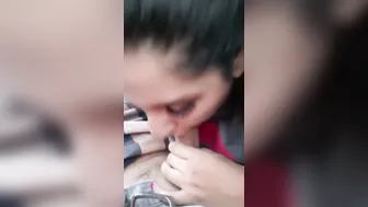 Desi Secretry Slurping Manager's Dick In Car Seat Slobber