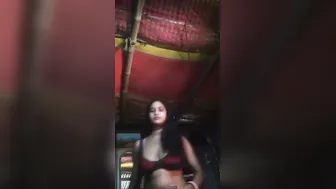 Desi Bhabhi Stripping Saree Flashing Huge Juicy Boobs In Room