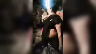 Desi Babe Shaking Topless In Skimpy Petticoat Dance Tease