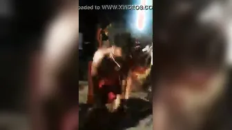 Desi Babe Shaking Topless In Skimpy Petticoat Dance Tease