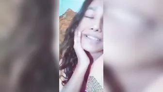 Pompom Desi Girl Topless Jiggling Tits In Village Courtyard