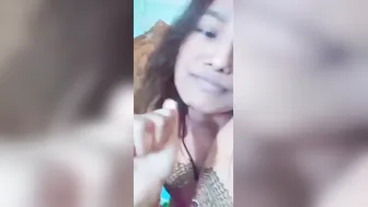 Pompom Desi Girl Topless Jiggling Tits In Village Courtyard