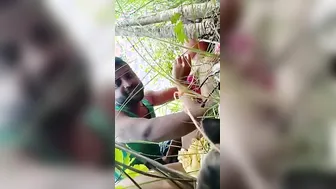 Jungle Cam Catches Indian Gf Riding Dick Like Crazy Whore