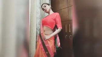 Beautiful Bengali Girl Stripping Saree Slow In Bedroom