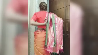 Beautiful Bengali Girl Stripping Saree Slow In Bedroom