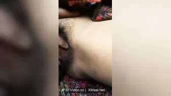 Bf Filming Gf's Jungle Bushy Choot Dripping Wet In Bedroom