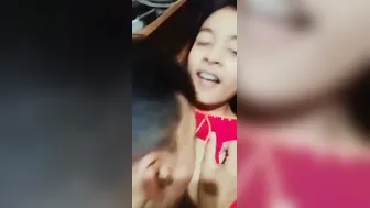 Virgin Desi Babe's Boobs Sucked Roughly By Bf In Holi Play