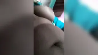 Fat Village Wife Squeezing Big Melons In Blouse