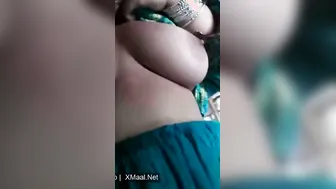 Fat Village Wife Squeezing Big Melons In Blouse