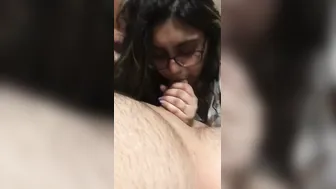 Chubby Indian Wife Gagging On Hubby's Thick Dick